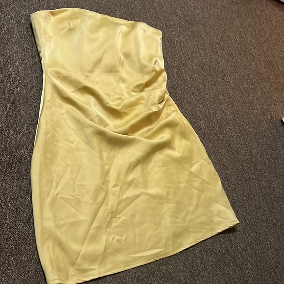 Wayf Dresses & Skirts - Nordstrom Gold Strapless Minidress